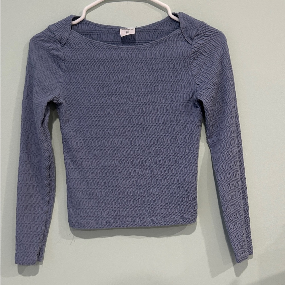 Abercrombie Kids Blue Scrunched Top, Kids Size 11/12, Cute Girls Shirt